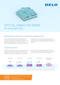 Optical-Grade Polymers for Nanoimprinting