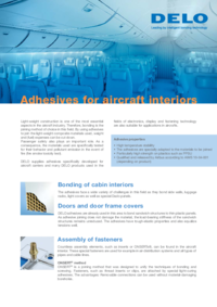 Adhesives for aircraft interiors