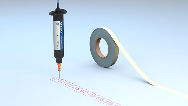 Liquid Pressure Sensitive Adhesive Compared to Tape