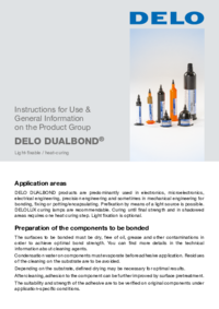 DELO DUALBOND Instructions for Use & General Information on the Product Group 