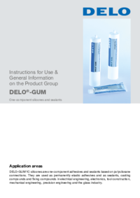 DELO-GUM Instructions for Use & General Information on the Product Group