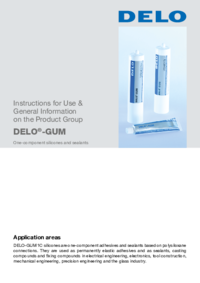 DELO-GUM DELO-GUM Instructions for Use & General Information on the Product Group