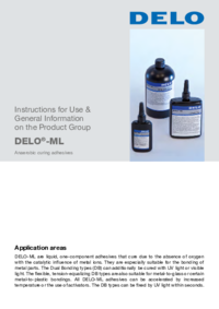 DELO-ML Instructions for Use & General Information on the Product Group