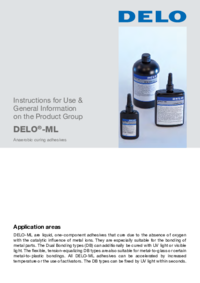 DELO-ML DELO-ML Instructions for Use & General Information on the Product Group